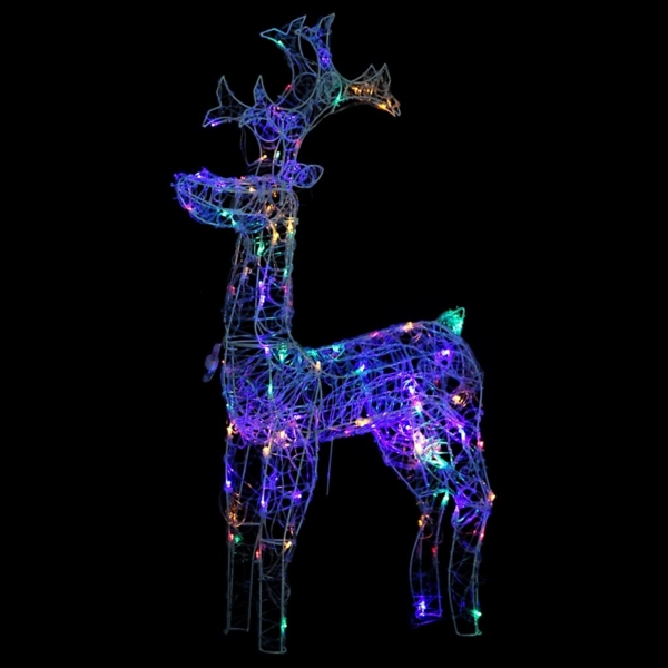 vidaXL LED-Rentier Weihnachtsdeko 90 LEDs 60x16x100 cm Acryl 329780 Bild 4