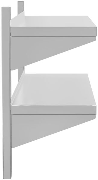 vidaXL Wandregal mit 2 Böden 100x30x60 cm Silbern Edelstahl 30310 Bild 6