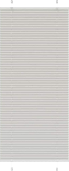 vidaXL Plissee Hellgrau 85x200 cm Stoffbreite 84,4 cm Polyester 4015361