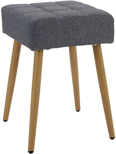 loft24 Hocker Luisa (1 St), Sitzhocker, quadratisch, Bezug aus Webstoff, Sitzhöhe 47 cm