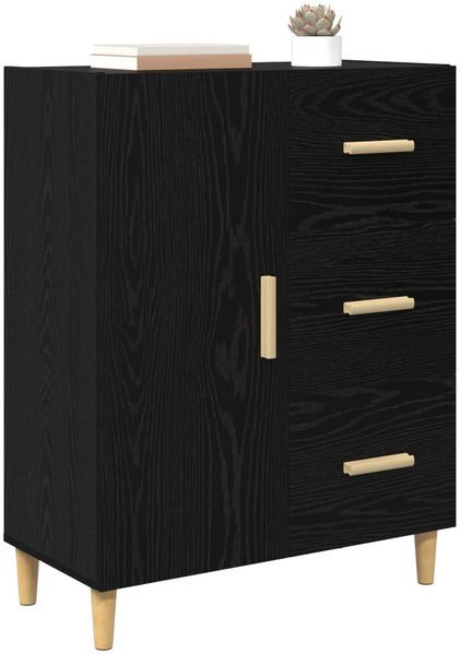 vidaXL Sideboard Schwarz Eichen-Optik 34 x 69,5 x 90 cm Holzwerkstoff 880654 Bild 3