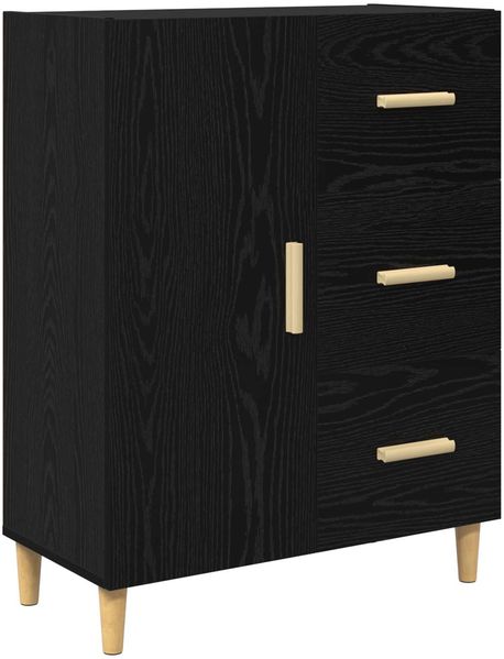 vidaXL Sideboard Schwarz Eichen-Optik 34 x 69,5 x 90 cm Holzwerkstoff 880654 Bild 2