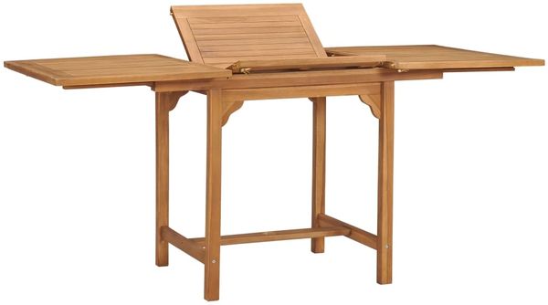 vidaXL Gartentisch Ausziehbar (110-160)x80x75 cm Massivholz Teak 47420