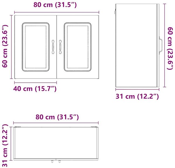 vidaXL Küchen-Hängeschrank Kalmar Sonoma-Eiche Holzwerkstoff 853590 Bild 11