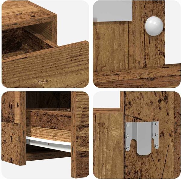 vidaXL Schminktisch mit Speicher Braun 100 x 40 x 70 cm Holzwerkstoff 865242 Bild 8