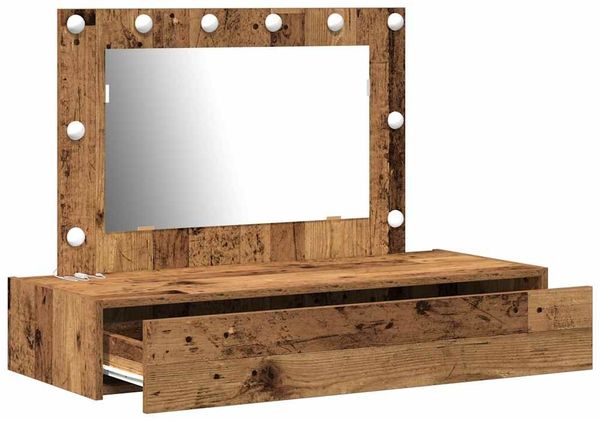 vidaXL Schminktisch mit Speicher Braun 100 x 40 x 70 cm Holzwerkstoff 865242 Bild 4