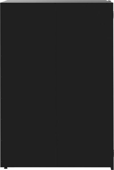 vidaXL Mülltonnenbox für 3 Tonnen Schwarz 207x79x117 cm Stahl 3279978 Bild 7
