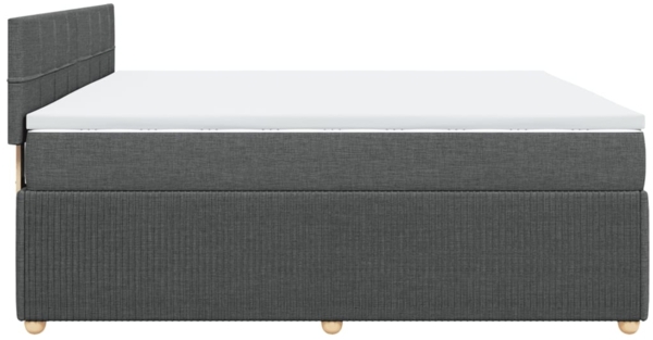 vidaXL Boxspringbett mit Matratze Dunkelgrau 180x200 cm Stoff 3289836 Bild 6