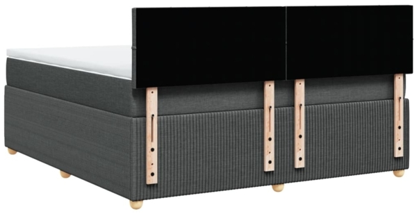 vidaXL Boxspringbett mit Matratze Dunkelgrau 180x200 cm Stoff 3289836 Bild 7