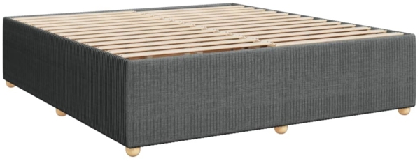 vidaXL Boxspringbett mit Matratze Dunkelgrau 180x200 cm Stoff 3289836 Bild 8
