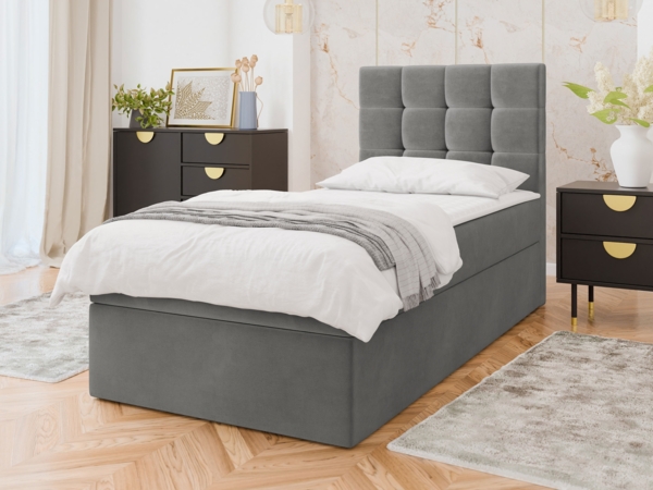 Boxspringbett Gazel Single (Farbe: Manila 16, Größe: 80 x 200)