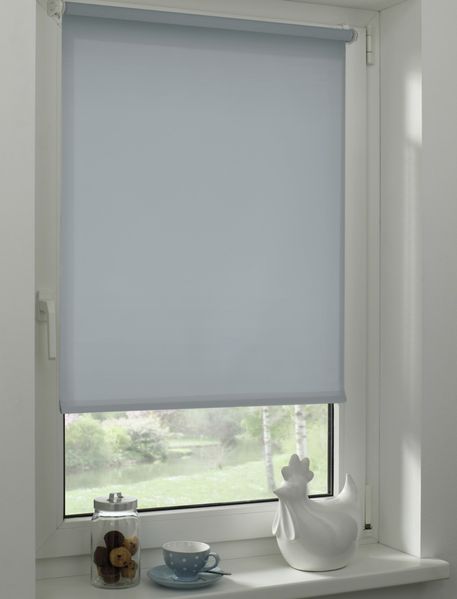Gardinia Easyfix Rollo Uni, Rauchblau, 150x75 cm