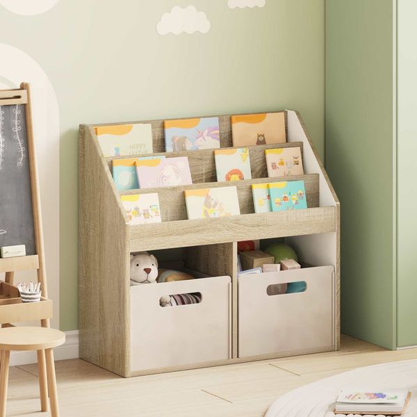 vidaXL Kinderregal Sonoma-Eiche 72,5 x 29,5 x 69 cm Holzwerkstoff 892381