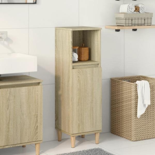 vidaXL Badschrank Sonoma-Eiche 30x30x100 cm Holzwerkstoff 849659