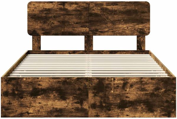 vidaXL Bettrahmen Geräucherte Eiche 140 x 200 cm Holzwerkstoff 3412182 Bild 8