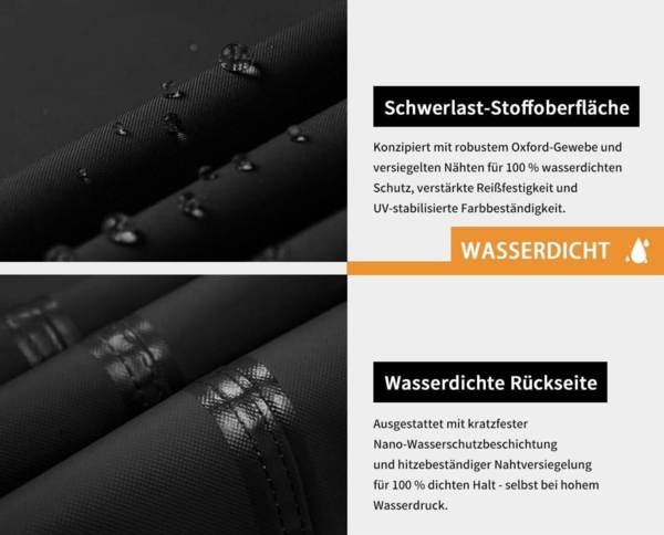 Dokon Gartenmöbel Abdeckung 600D Oxford Gewebe Rund Ø230x100cm Bild 4