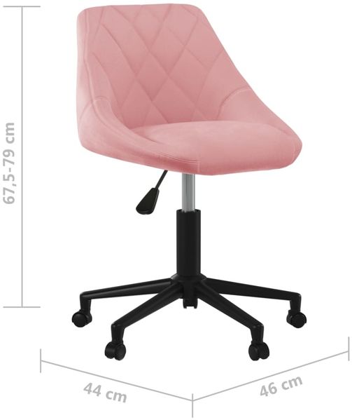 vidaXL Esszimmerstuhl Drehbar Rosa Samt 3089037 Bild 7