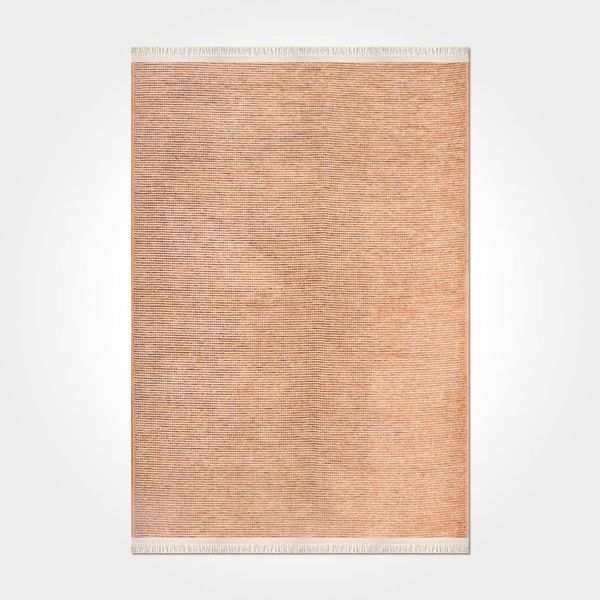 Azade Teppich mit Latexrücken 100 x 200 cm Baumwolle Orange 88781293 [en. casa]