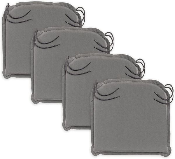 sleepling Sitzauflage Polster Gartenstuhl, (4 Auflagen), Schaumkern, Eckbänder und Einstellband, waschbar, Made in EU