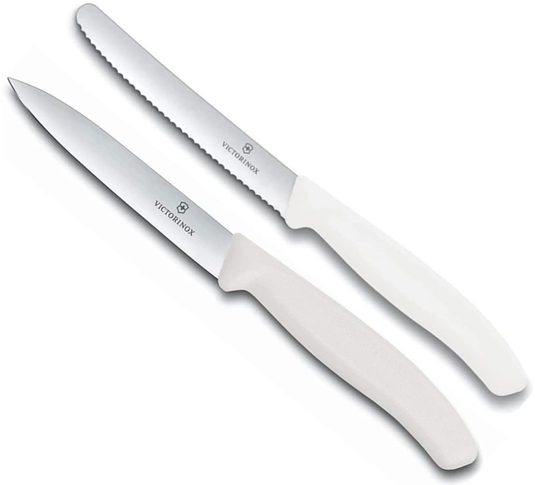 Victorinox Gemüsemesser Tomatenmesser Swiss Classic 2er Set (Weiß)