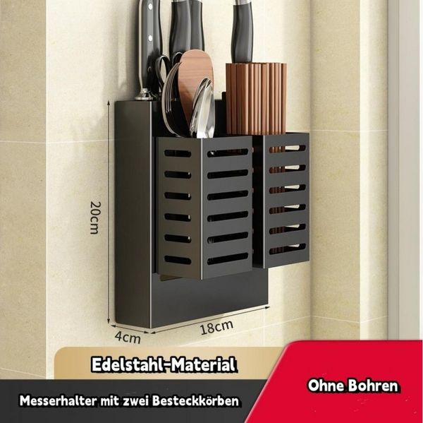 BBWL Küchenregal Wandmontierter Edelstahl Küchenorganizer, platzsparende