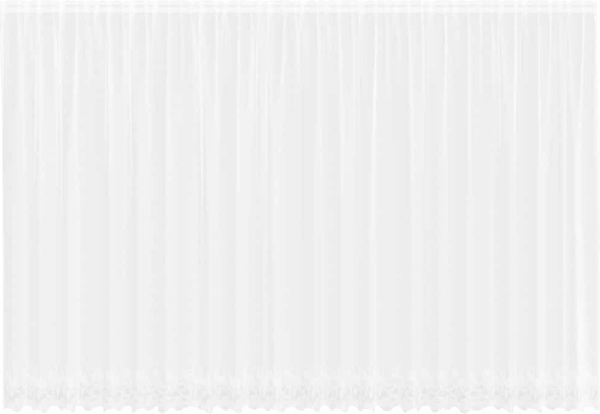 vidaXL Spitzenvorhang mit Vorhängen Floral Weiß 220 x 600 cm Polyester 4107820