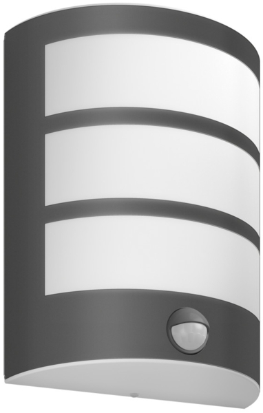 Philips LED Außenwandleuchte Python anthrazit mit Bewegungssensor warmweiß