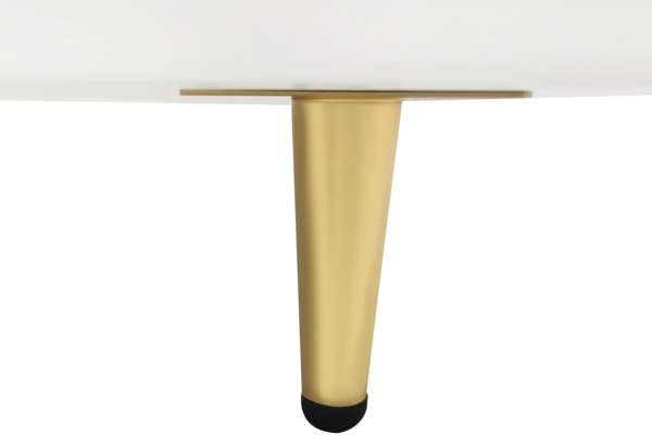 Couchtisch mit Glasfront, Marmoroptik & LED-Beleuchtung in Weiß/Gold - 100 x 50 x 40 cm Bild 10