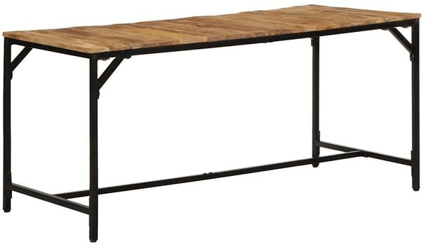 vidaXL Esstisch 160x80x75 cm Raues Massivholz Mango 373605