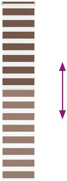 vidaXL Doppelrollo Braun 50x230 cm Stoffbreite 45,9 cm Polyester 4014381 Bild 5