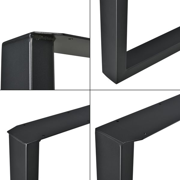 Esstischgestell Makers 2er-Set 70x72 cm Stahl Schwarz [en. casa] Bild 2