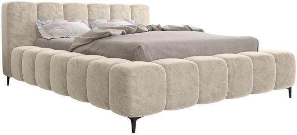 Bett Lucinda - Chenille - creme - 140x200 cm