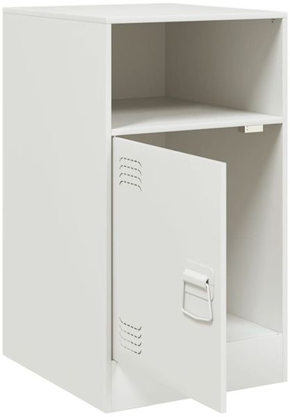 vidaXL Nachttisch Weiß 34,5x39x62 cm Stahl 841773 Bild 7