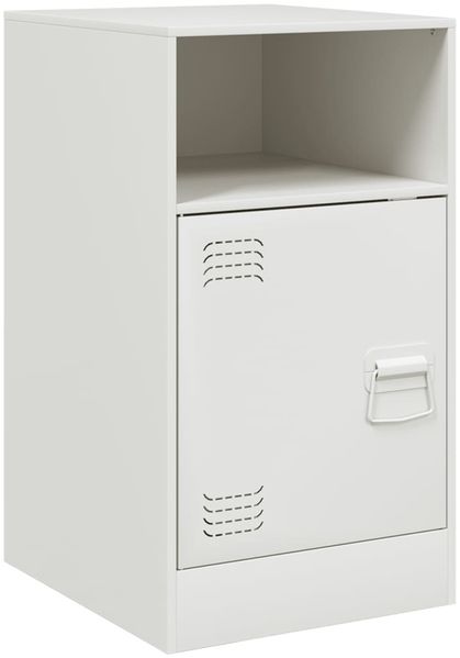 vidaXL Nachttisch Weiß 34,5x39x62 cm Stahl 841773 Bild 2