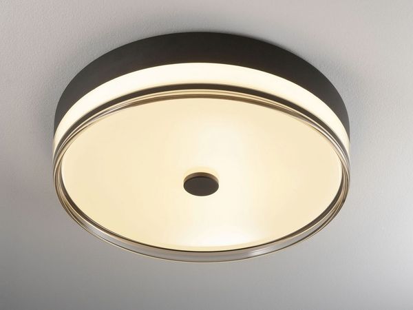 casa NOVA LED Deckenleuchte SORANO, Ø 50 cm, 1-flammig, Chromfarben, Schwarz, Anpassung der Farbtemperatur, LED fest integriert, Extra-Warmweiß, Neutralweiß, Tageslichtweiß, LED Deckenlampe