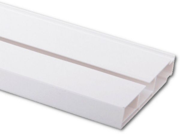 SN DECO GROUP Gardinenschiene Vorhangschiene SH (1), 1-läufig, Fixmaß, mit Bohren, verschraubt, Kunststoff