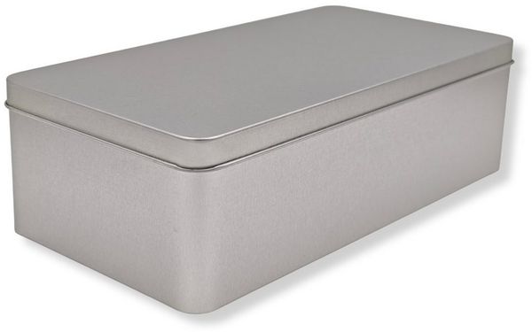 MediMuc Keksdose Klassiker Vorratsdose mit Stülpdeckel Flach, Metalldose