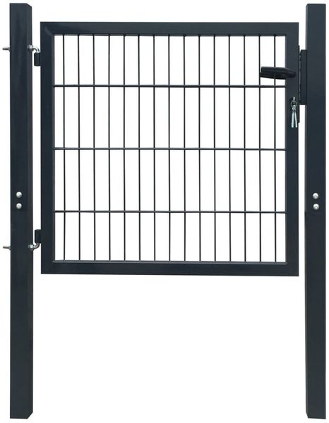 vidaXL Zauntor Stahl Anthrazit 100x100 cm 142026