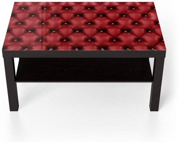 DEQORI Couchtisch 'Rote Eleganz', Glas Beistelltisch Glastisch modern