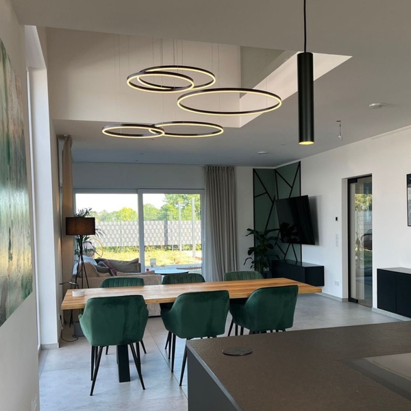 s.luce LED Ring Pendelleuchte rund Direkt oder Indirekt Aluminium Ø 80cm Bild 16
