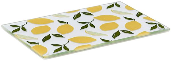 ZELLER 26336 Glasschneideplatte LEMON aus Sicherheitsglas, ca. 30 x 20 cm