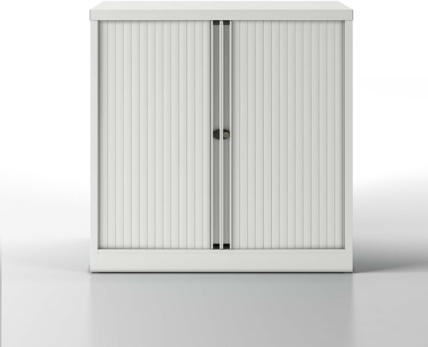 Rollladenschrank Essentials, mit 1 Fachboden für 2 Ordnerhöhen, Farbe lichtgrau