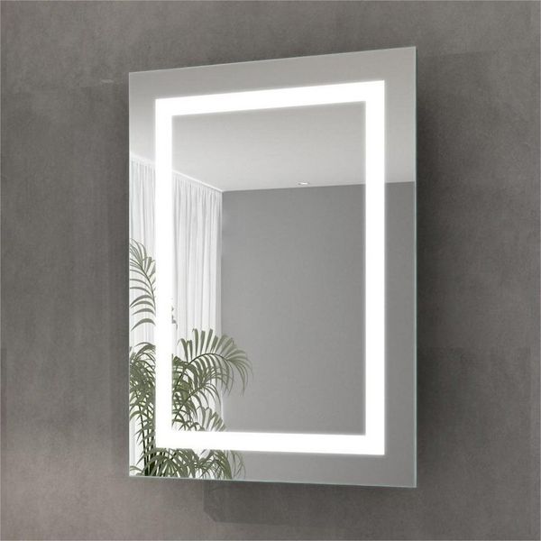 SONNI Spiegelschrank Badezimmerspiegelschrank mit beleuchtung 50 x 70 cm Schiebetür Wandregal Hängeschrank Wandboard Schrank Regal Vitrine Badschrank