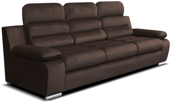 robin 'Amber' 3-Sitzer mit Schlaffunktion, Kronos-Stoff braun, 238 x 96 x 95 cm