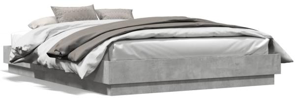 vidaXL Bettgestell Betongrau 120x200 cm Holzwerkstoff 3209866