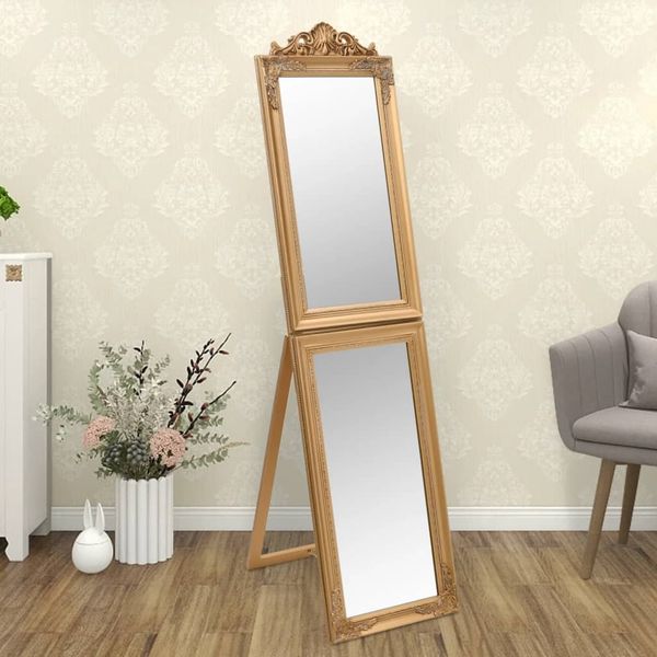 vidaXL Standspiegel Golden 40x160 cm 351521