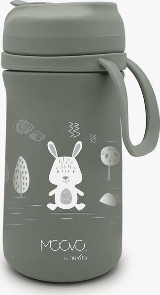 Nuvita MOOVO Thermoflasche mit Trinkaufsatz Sage green 350 ml
