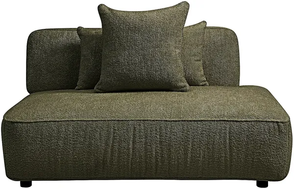 Vente-unique - LELACO Chaise longue Stoff Grün - B 105 cm x H 74 cm x L 145 cm