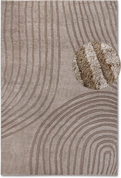 ELLE DECORATION Hochflor-Teppich Pigment, rechteckig, Höhe: 18 mm, Hochflor, Shaggy, Läufer, weich, Langflor, modern, Hoch Tief Effekt