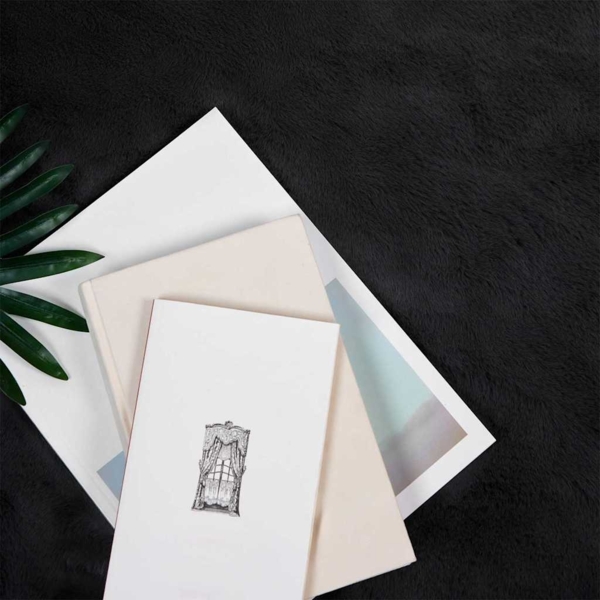 vidaXL Kunstfell Hasen Teppich Schwarz 240x240 cm Polyester 42021732